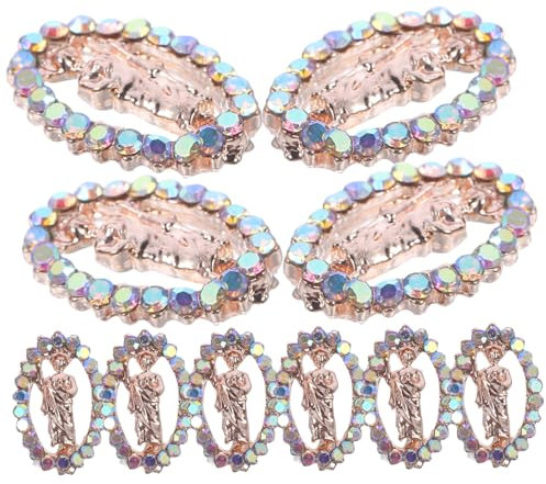 Beaupretty 12 Stk Jesus-diamant-maniküre Nageldekorationsanhänger Dekorative Accessoires Für Die Judas Nial Aufkleber Nagel-strass-anhänger Nagel Edelsteine 3d Metall Strasssteine