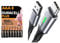 Duracell Plus AAA Batteries (8 Pack) - Alkaline 1.5V - Up To 100% Extra Life & INIU USB C Charger Cable 2m 3.1A Type C Cable Fast Charging, Braided USB A to USB-C Phone Charger
