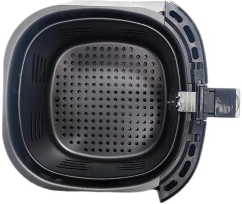 SENYA Cuve amovible noire, Friteuse sans huile My Air Cook, 4.5L, 6 portions, revêtement antiadhésif, Noir