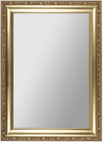 CLAMARO 'Franz' Antik Wandspiegel 60x100 cm mit Rahmen | Gold Antik | Shabby Chic Vintage Barock Spiegel mit Holzrahmen | Barockspiegel inkl. Metall Aufhänger und Montagematerial