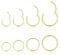jagosen Nasenpiercing Ring Gold 8stk 18g Nasenring Nostril Septum Piercing Rings Set Chirurgenstahl Dünn Lippenpiercing Septum Clicker Knorpel Piercing Ohr Für Damen Männer 8mm/10mm/12mm/14mm