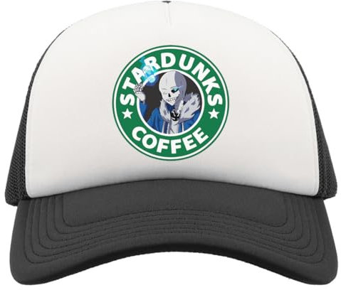 Atspauda Anime 187 Half Mesh Trucker Cap Baseballmütze Snapback Schwarz, Schwarz , Einheitsgröße