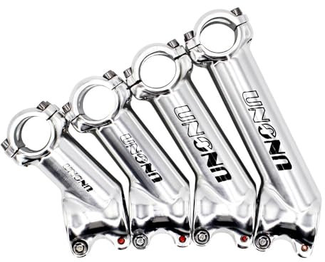 WEbjay Potencia MTB 1 Uds. Vástago de Bicicleta Ultraligero Plateado vástago de Bicicleta Elevador de Manillar 35 Grados 25,4/31,8 MM Potencia Bicicleta Carretera(25.4x130mm)