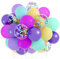 CHRORINE 50 Stück Konfetti-Luftballons in Blau, Lila, Gelb, Rose, Rot, 30,5 cm, Luftballons mit Bändern, für Abschlussfeier, Geburtstag, Hochzeit, Jahrestag, Kinderparty-Dekoration