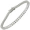 10:10 Tennis-Armband für Damen, 925er-Sterlingsilber, vergoldet mit 18 kt Weißgold, Zirkonia im Brillantschliff, Güteklasse AAA, Durchmesser 3 mm, S-16,50 CM, Weißgold, Zirkonia