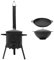 FlameFusion Utschak M Feuerofen Set inkl. 12 Liter Kazan & Pfanne Ø 41 cm Uchag Grillen & Kochen mit Outdoorküche