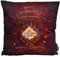Elbenwald Harry Potter Kissen mit Karte des Rumtreibers Design - 40 x 40 cm - mit Marauders Map Motiv - Für Herren Damen Unisex - Geschenkidee - Dekokissen - Rot