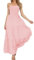 Timathous Donna off Shoulder Estiva Senza Spalline Spiaggia Bohemien Maxi Abito,Top A Tubo Lungo Abiti Vestito (109 IT- Pink -S)