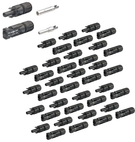 Stäubli MC4 Stecker - 20xPaar Solarstecker MC4 6mm2 und 4mm2 - MC4 Stecker und MC4 Buchse mit - Hochwertiger Solarstecker MC4 mit 0% MwSt für Privatkunden