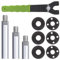 Laexepelle 5/8-11 Angle Grinder Extension Shaft Connecting Rod with Grinder Adjustable Spanner Wrench Flange Nut Set for Bosch Milwaukee Dewalt Makita Metabo Ryobi Black Decker (3+4+5.5)