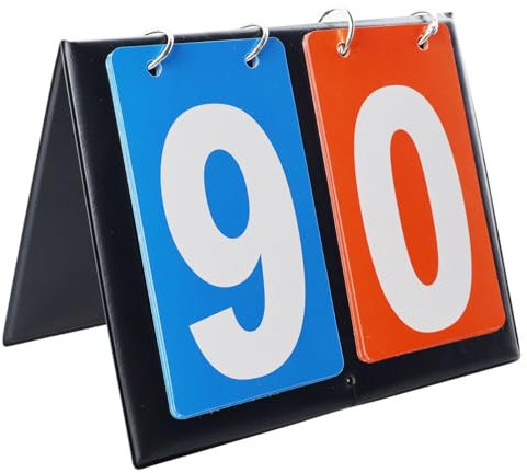 REBECASKYENS Sportanzeigetafel, Anzeigetafel, Tragbare Anzeigetafel, Digit Flip Sport Anzeigetafel, Zähltafel, für Basketball, Fußball, Badminton, Baseball Für Wettkämpfe, 2 stellige Anzeigetafel