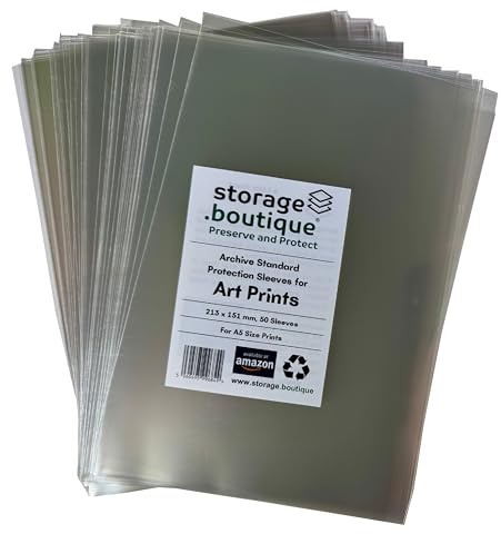storage.boutique Kunstdruck-Schutzhüllen Archivstandard säurefrei A5 213x151mm 50