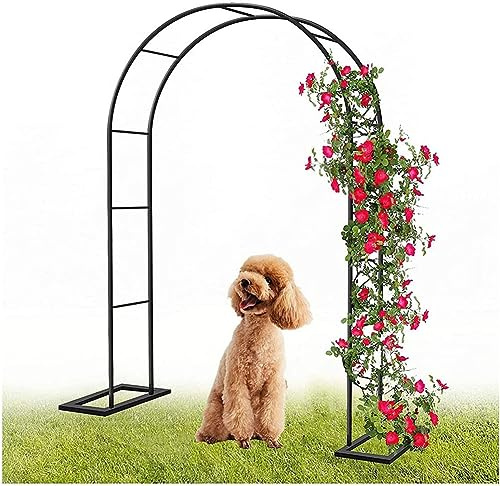 Metall Garden Arch Trellis 1,8 m hohe Wetterbeständigkeit Rose Arches für Hochzeit Decor Green Garden Entrance Decoration Stand