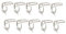 Tuesoa 10 PCS Thin Nail Rings for Ladys Daily Fingertip Protective Cover Ring Jewelry Metal Gift to Girlfriend Silver