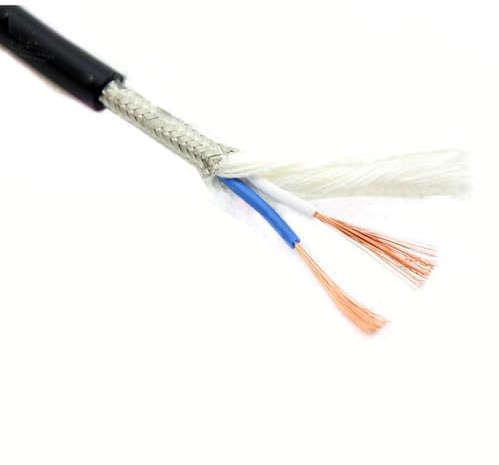 electric wire cable, Multicore 2 Core Foil Shielded Amplifier Audio Cable Black 6mm x 2m