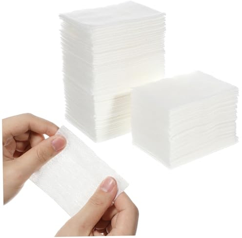 AMUSLESUR 2 Packs Makeup Remover Wipes Makeup Cotton Pads 200 Pcs Each Pack Stretchable Soft Delicate for Wet Compress Facial Masks