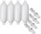 Compass 4-er Set Fender Bootsfender mit 4 Fenderleinen weiß, Größe M (50 cm Länge, 15 cm Durchmesser)