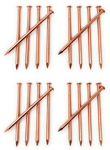 3.5 Inch Copper Nails - Pack of 20 Solid Copper Nail Spikes for Trees, Stumps and Roots