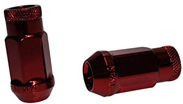 Japan Racing Lug Nuts M12 x 1,5 dadi ruota Forged Steel Rosso 20 pezzi acciaio