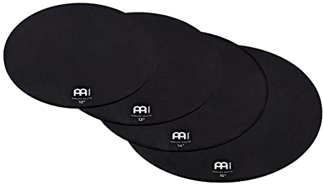 Meinl Drum Mute Set mit 12, 13, 14 und 16 Zoll Trommel Dämpfer - Schlagzeug Zubehör, Schwarz (MDM-12131416)