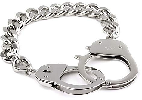 Armband Handschellen Armkette aus Edelstahl Länge 19-21 cm