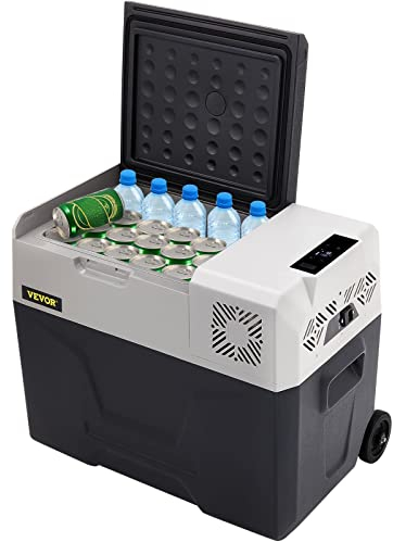 VEVOR 30L Autokühlschrank Kompressorkühlbox Edelstahl Urlaub Isolierbox Mini Kühlschrank Kühlbox Auto und Steckdose