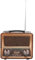 Altavoz Bluetooth con Radio de Madera, 110/220V Radio FM/Am/SW Ajustable Altavoz Bluetooth inalámbrico portátil de Madera Batería Recargable incorporada, Radio Retro(EU+Marrón)
