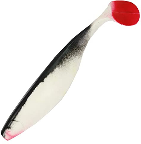 Relax Kopyto Shad 9 23 cm Gummifisch Gummiköder Hecht Angeln Big Bait 002R Schwarz Weiss