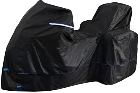 FENRIR 230CM 420D Bâche de Protection Housse Moto Exterieur Etanche pour Voyages d'aventure 1290 Super Adventure R1300GS R1250GS F850GS F750GS Versys Vstrom CB500X NC750X Africa Twin Tiger Multistrada