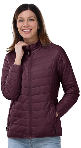 Outdoor Ventures Damen Steppjacke Packbare Leichte Warme Pufferjacke | Wasserabweisend, Gefüttert, Weich, 3 Taschen, Maschinenwäsche, Puffer Jacke, Übergangsjacke, für Wandern Reisen Outdoor