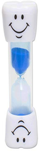 Sablier pour brosse à dents pour enfants ~ 2 minutes souriant sablier pour brosser les dents des enfants (bleu)