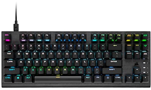 Corsair K60 PRO TKL Wired Optical-Mechanical OPX Linear Switch Gaming Keyboard with 8000Hz Polling Rate - Black