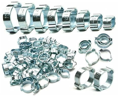 Yaoqijie Pince à double oreille en silicone pour tuyau d'essence et de carburant en acier inoxydable