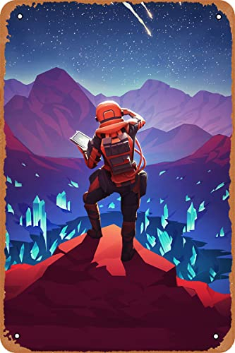 No Man's Sky Game Poster Vintage Gaming Art Blechschild Wanddekoration Schild 20,3 x 30,5 cm
