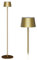 Stilosa 3 Floor - Wiederaufladbare USB-LED-Stehlampe - Mit Touch-Control einstellbare Lichtstärke (Dimmer) - Haus und Restaurant - IP54 für den Einsatz im Innen- und Außenbereich - Dunkles Gold