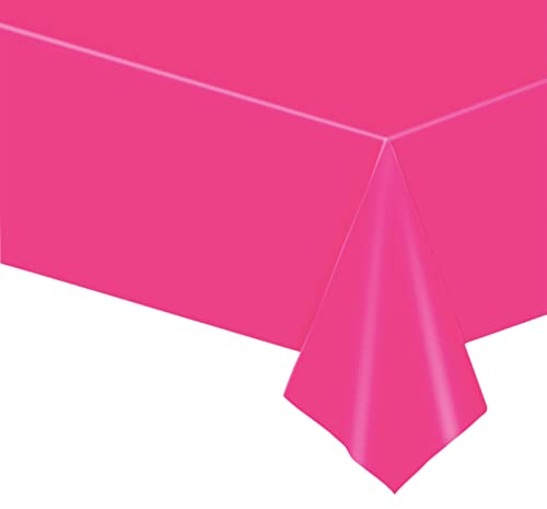 Nappe Rectangulaire Rose Rouge Nappe Jetable,137 x 274 cm/54 x 108 Pouces Nappe Exterieure Nappe Imperméable Nappe Mariage Jetable,Nappe Table de Jardin Extérieur pour Fête,Anniversaire,Pique-Nique