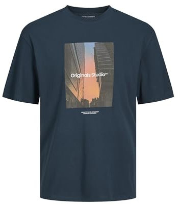 JACK & JONES Male T-Shirt Photo Print Crew Neck T-Shirt, Magical Forest, XL