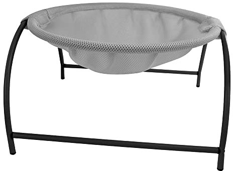 Buyter Pat Bett, Katze Hängematte Freistehend Erhöhen Sie Hund Schlafen Bett Stabile Struktur Abnehmbar Ausgezeichnete Atmungsaktivität Einfache Montage (Grau, Sommer)