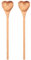 JIVIMOCO 2-Piece Heart Shaped Wooden Spoons - Rustic Wooden Spoons for Seasoning, Salt, Yogurt, Teaspoons, Gourmet Aperitifs, Ornamental Kitchen Items