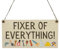 Second Ave Funny Fixer of Everything Office Desk Wooden Hanging Rectangle Sign Plaque Secret Santa Gift