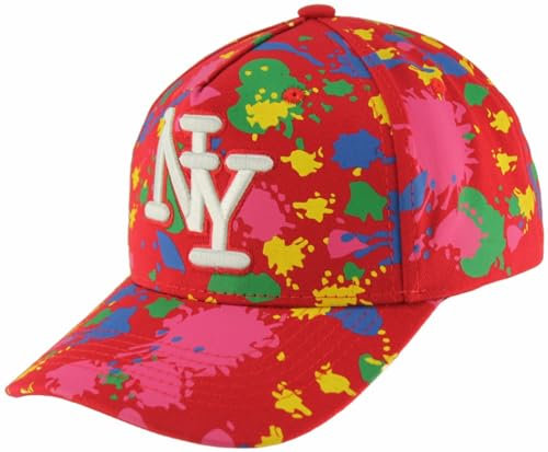 Royal Stallion Damen Splash NY Cotton Baseball Cap, rot, Einheitsgröße