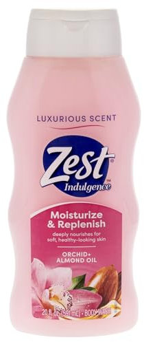 Zest Body Wash Enriched with Almond Oil, Invigorating Scent, Hydrating Body Soap – Ideal for All Skin Types – Lush Orchid and Almond Oil, 532 ml
