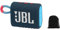 JBL Go 3 - for Portable Use - Speaker with Bluetooth - Built in Battery Waterproof and Dustproof - includes Storage Pouch (Blue/Pink), JBLGO3-Pouch