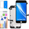 HLYGZX Display für iPhone 7 Plus LCD Bildschirm Ersatz FHD Touchscreen Digitizer Rahmen Montage mit Ohrhörer, Frontkamera, Näherungssensor，Waterproof Adhesive，Reparaturkits NEU (schwarz)