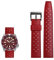 ZUC Hochwertiges Tropic-Fluorkautschuk-Uhrenarmband für Seiko SRP777J1 SKX-Uhrenarmband, wasserdichtes Taucharmband, 20 22-mm-Armbänder(Red black,20mm)