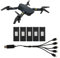 5Pcs RC Drone Lithium Battery, 3.7V 1800mah Remote Control Aircraft Model Accessories with Charging Cable Fit for E88 E88PRO LsE525 E525 PRO