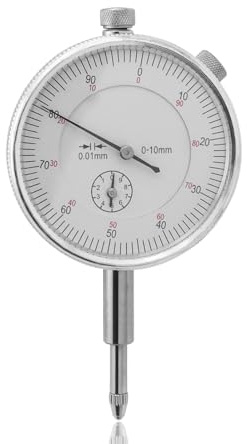 Mesee Präzisions-Messuhr 0-10 mm, Mechanische Messuhr, Hochpräzise Messuhr | Industrielle Messuhren, Micrometer Messuhr Sondenanzeige Zifferblatt Genauigkeit 0,01 mm Dial Test Indicator