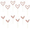 12 Stück Roségold Glitter Herz,Kuchendeko Herzen,für Mini-Geburtstagskuchen,Party-Zubehör für Hochzeit und Babyparty