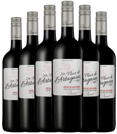 Plaimont Fleur de d'Artagnan Rouge Vin de Pays Côtes de Gascogne 75 cl Rotwein (Karton mit 6 Flaschen von 75 cl)