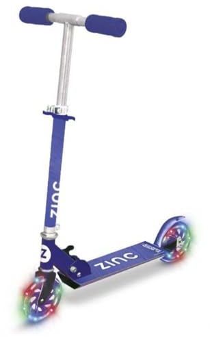 Zinc 2 Räder Twister Light Up Scooter Faltbarer Inline-Scooter mit leuchtenden LED-Rädern, verstellbare Höhe, Blau